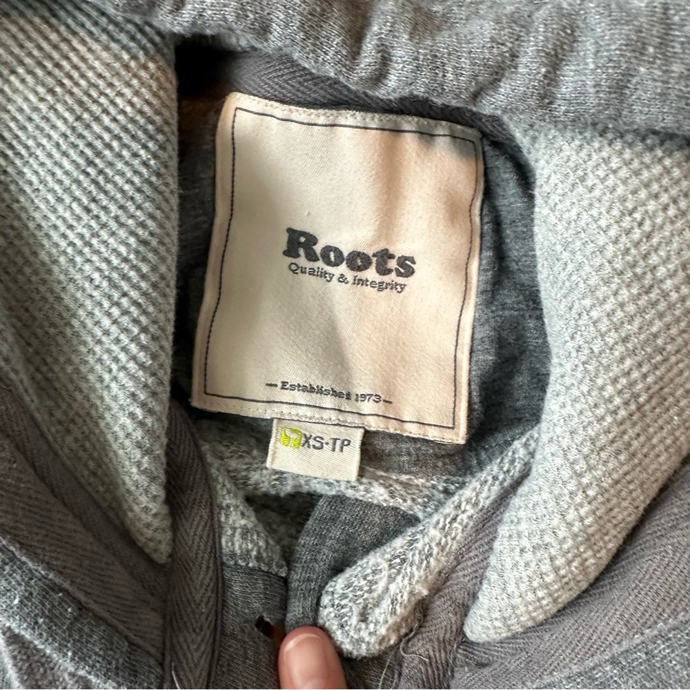 Vintage Roots Gray Hooded Button-Up Jacket Hoodie - Picture 4 of 7
